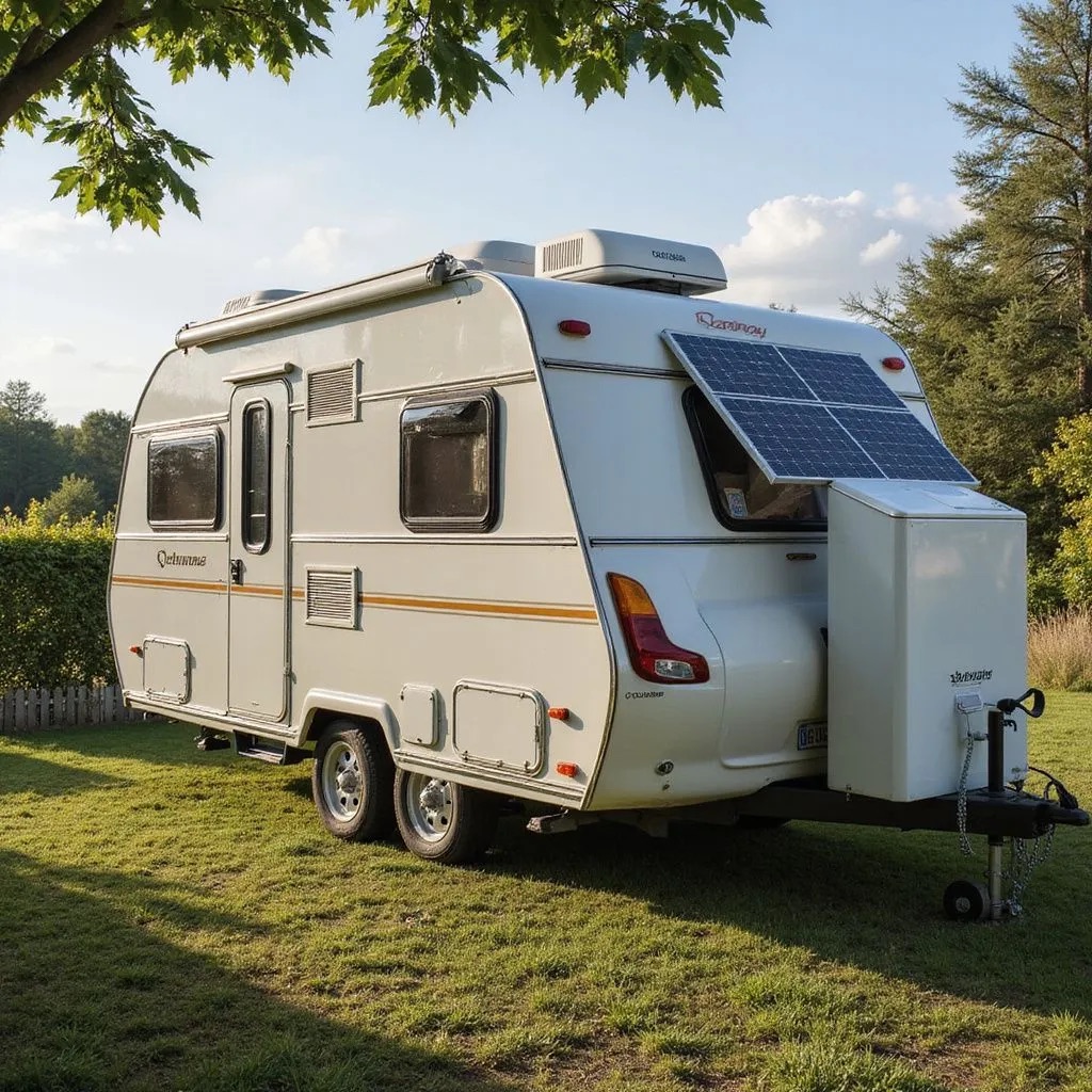Caravan with Solar Panels