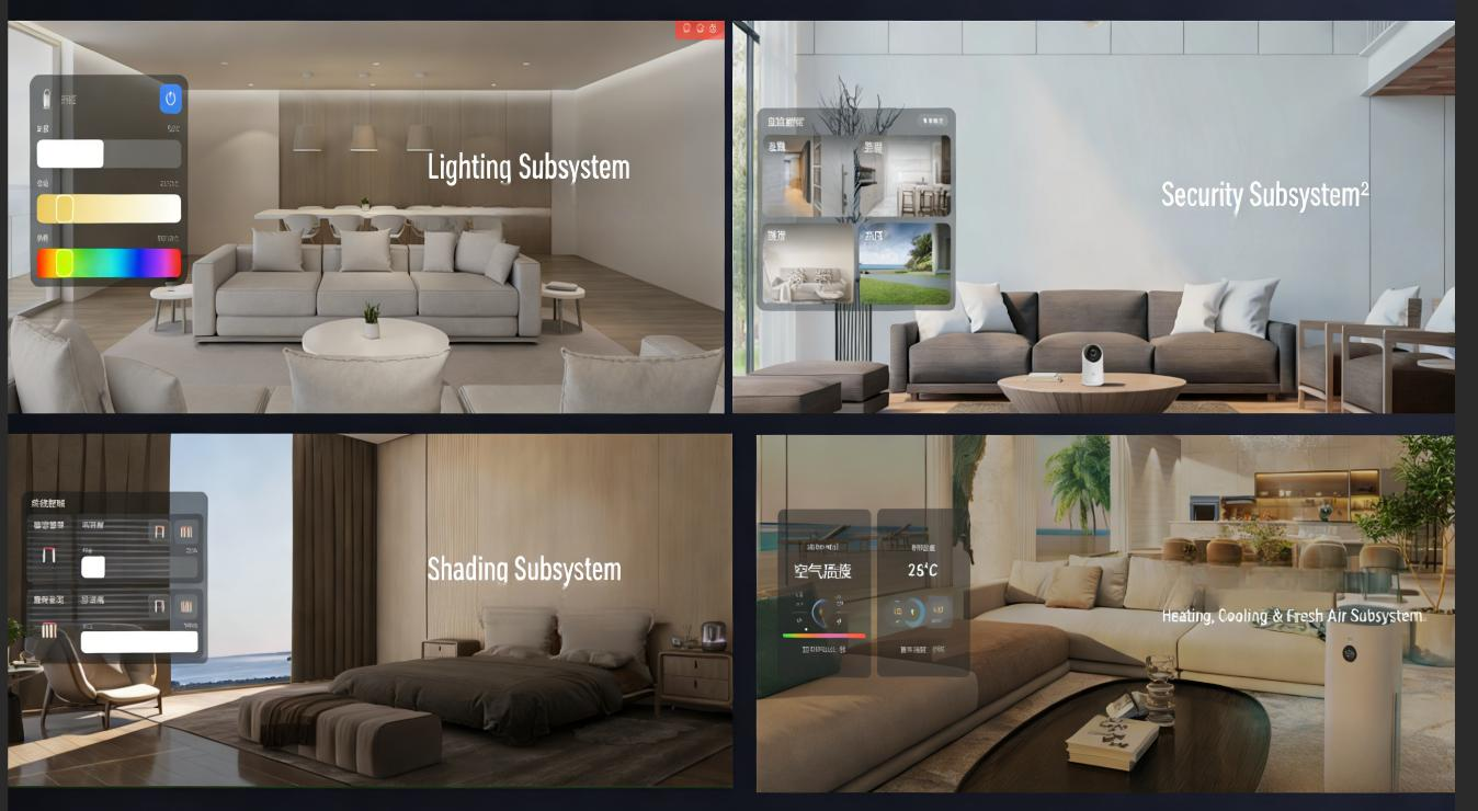 Ten major subsystems of the whole house